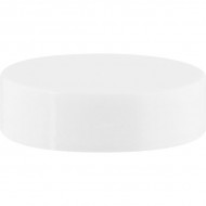 38mm Smooth White Screw Cap with Pressure Sensitive Liner - 12 caps/order (as low as $0.09 each)