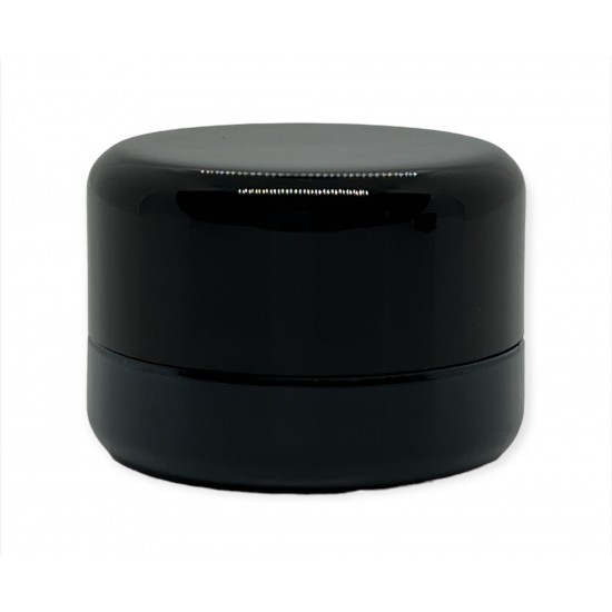 5cc Black Thick Glass Concentrate Jars with Child Resistant Lids - 20 Count (as low as 42¢ per jar)