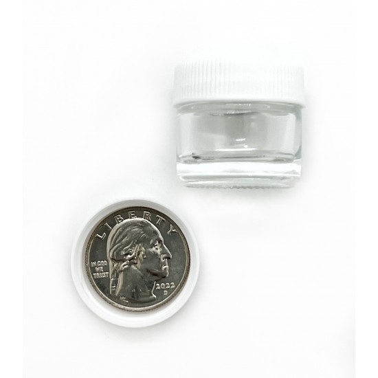7cc (2 Dram) Glass Concentrate Jars with White Lids (as low as 27¢ each)