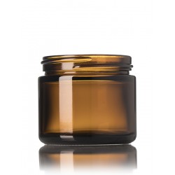 2oz Amber Glass Jar - 42 jars/tray ($0.62 each, discounts for case quantities)