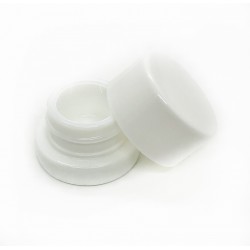 5cc White Glass Jar with Child Resistant Cap - 504 jars/case ($0.55 each)