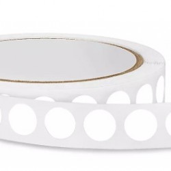 Blank Tamper-Evident Paper Labels 0.5" Dia ($30/roll of 5000 labels)