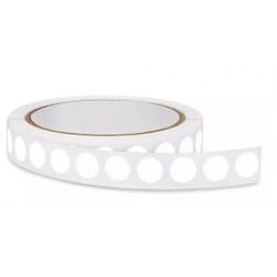 Blank Tamper-Evident Paper Labels 0.5" Dia ($30/roll of 5000 labels)