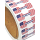 Made in USA - Red White & Blue Tamper Labels, Dogbone Tamper Evident Stickers (1.75 Inch X 0.5 Inch) - 1000 labels ($0.015/label)