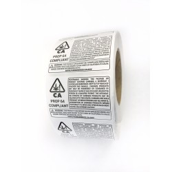 California Warning Labels (1000 labels/roll)