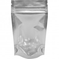 7.5"x11.5"x3.5" Silver/Clear Stand Up Pouches